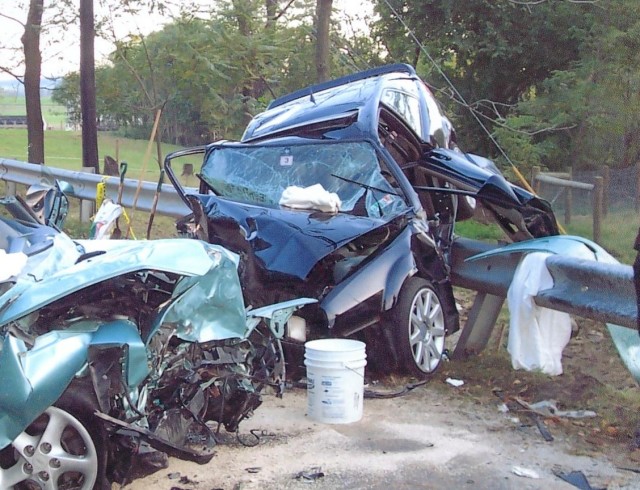 Head-on accident with entrapment, Mount Vernon Road south of Cains Road; 10/18/05