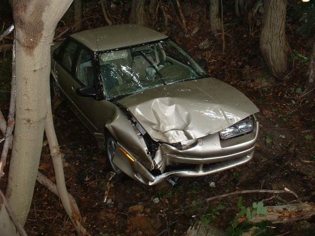 View of the car from Route 897... 8/9/03