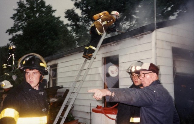 Garage Fire on Buchland Road, Summer 1994 (Honey Brook Fire Company Photo)