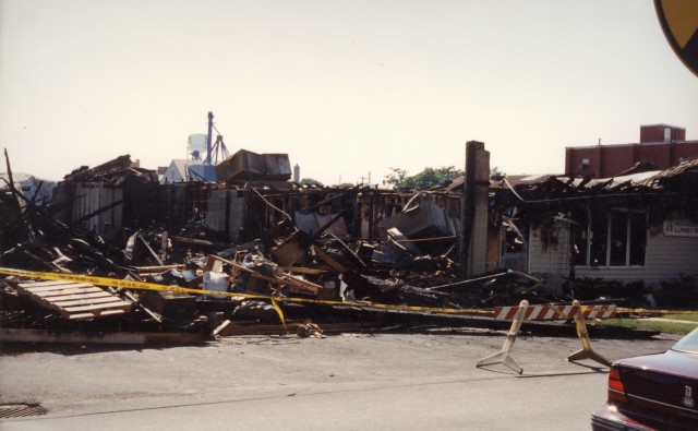 The day after the Musselman's lumberyard fire; June 1994. We assisted full company to New Holland at this fire.