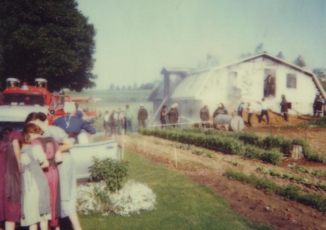 Barn Fire, Red Hill Road, Circa 1984
(Honey Brook Fire Co. Photo)