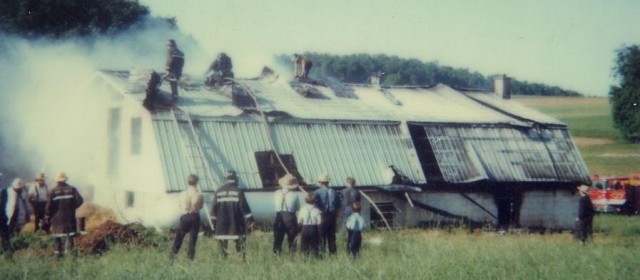 Barn Fire, Red Hill Road, Circa 1984
(Honey Brook Fire Co. Photo)