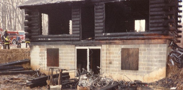 Assisting Honey Brook at a house fire... King Road, Early 1994 (Honey Brook Fire Co. Photo)