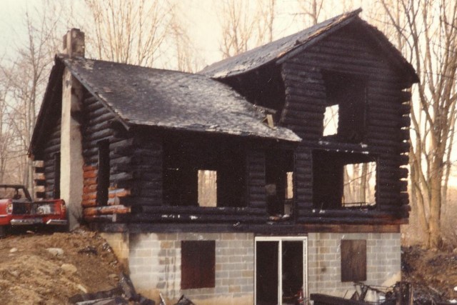 Assisting Honey Brook at a house fire... King Road, Early 1994 (Honey Brook Fire Co. Photo)