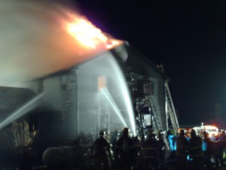 One person was killed in this house fire on Peters Road; we were assisted by numerous companies at the scene... 12/15/06 (Photo Courtesy Chris Kennedy,Gap FC)