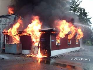 Tanker 4-9 assisted Christiana FC on this barn fire; 7/2/06 (Photo Courtesy Chris Kennedy,Gap FC)