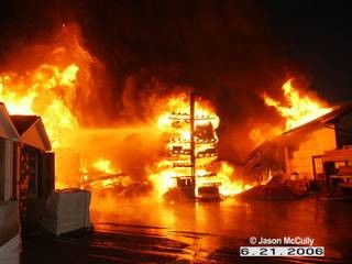 We assisted Intercourse FC on this 2 alarm fire on New Holland Road in Leacock Township on 6/21/06.
(Jason McCully Photo)