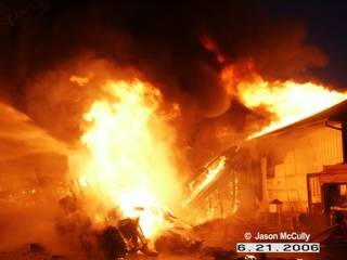 We assisted Intercourse FC on this 2 alarm fire on New Holland Road in Leacock Township on 6/21/06.
(Jason McCully Photo)