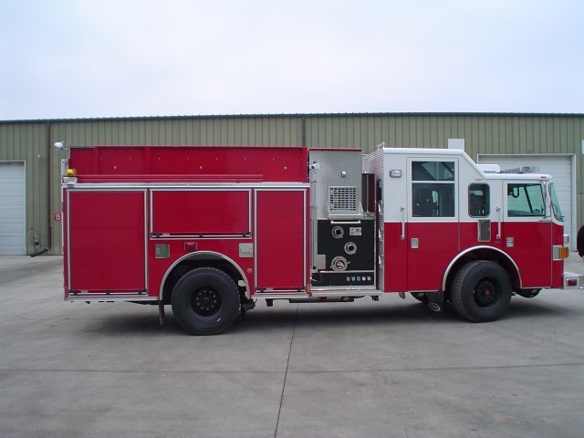 Engine 4-9-1 in the process of being built at the Pierce Factory, 2004. Honey Brook was out looking at their new engine, and took this pic. (Honey Brook Fire Co. photo)