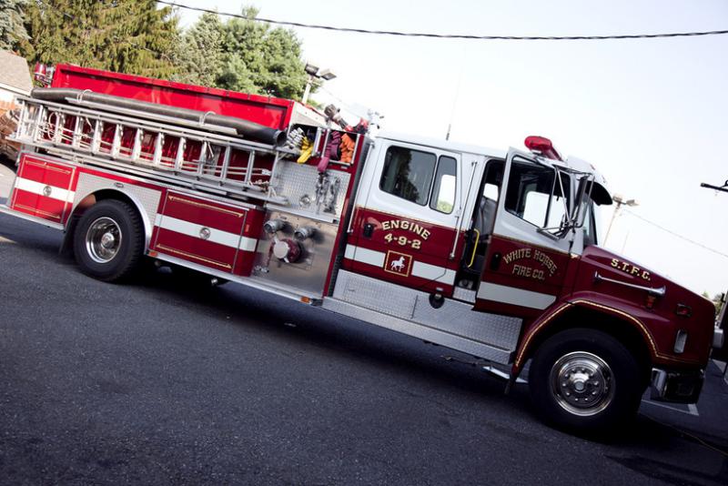 Engine 4-9-2 getting maintenance at 10-8 Emergency Vehicle Service in New Holland (Photo Courtesy of 10-8 EVS)