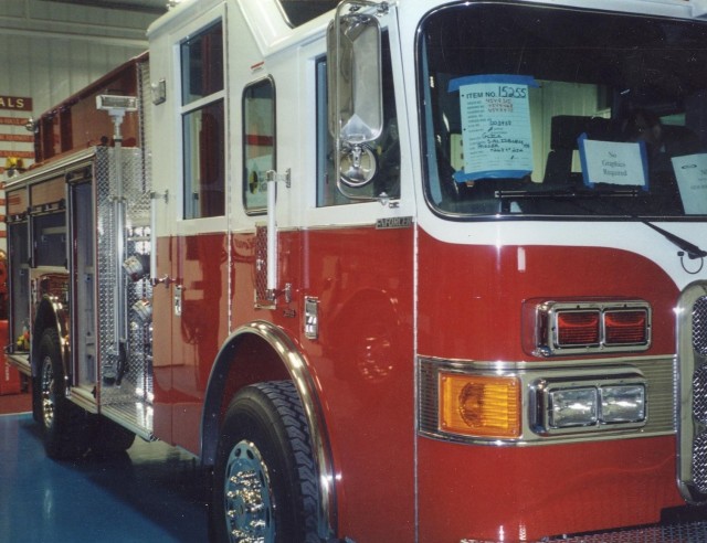 Engine 4-9-1 on the Blue Floor at the Pierce plant, 2004