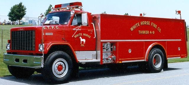 1984 GMC Brigadier/ Conestoga  500/2000 tanker. Served from 1984 to 1996. Rich Rudisill pic/Mattson Collection/firepics.net