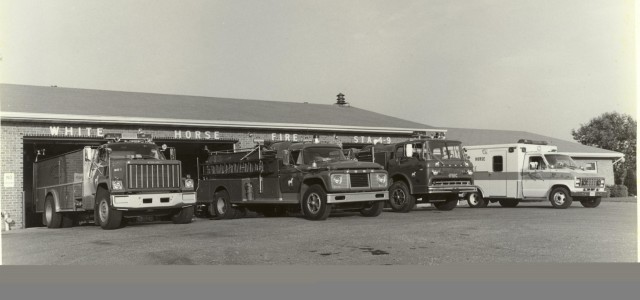 Late '80's... Tanker 4-9, 1984 GMC, 500 GPM pump, 2000 gal. tank; Engine 4-9-2, 1967 Ford/Bean, 1000 gal. tank; Engine 4-9-1, 1979 Ford/Bean, 1000GPM pump, 1000 gal. tank; Ambulance 4-9, 1982 Ford/ Road Rescue