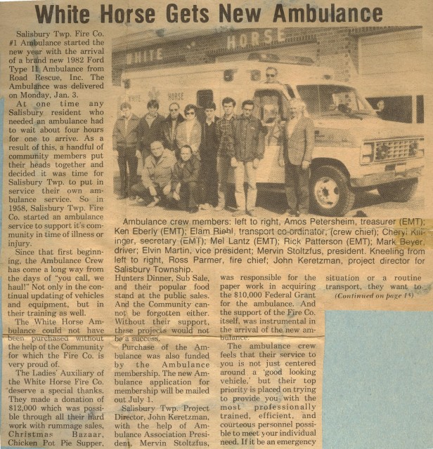 February 1983 article spotlighting our then new 1982 Ambulance (picture 1 of 2)