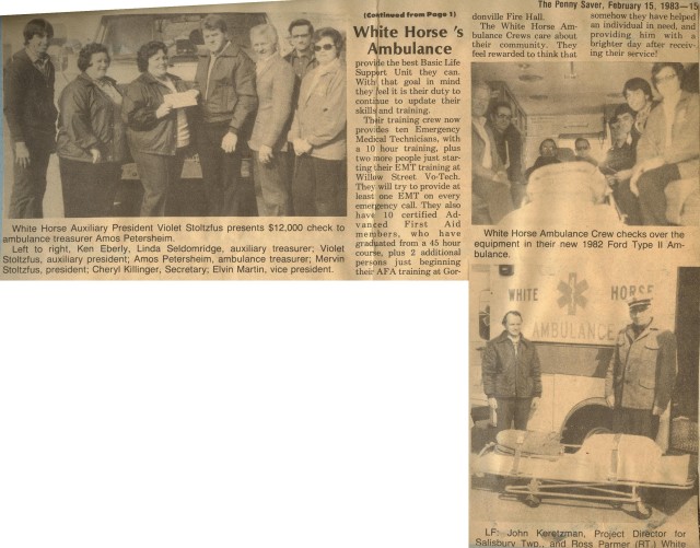 February 1983 article spotlighting our then new 1982 Ambulance (picture 2 of 2)