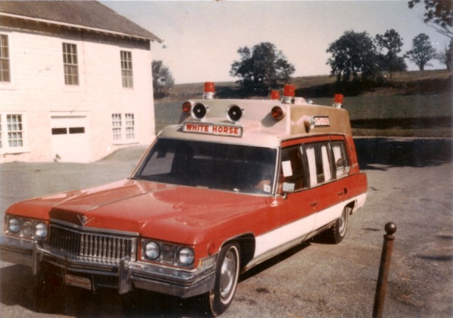 Our fourth ambulance, a 1973 Cadillac, was purchased used from Willow Street Fire Company. It served White Horse from 1976-1979